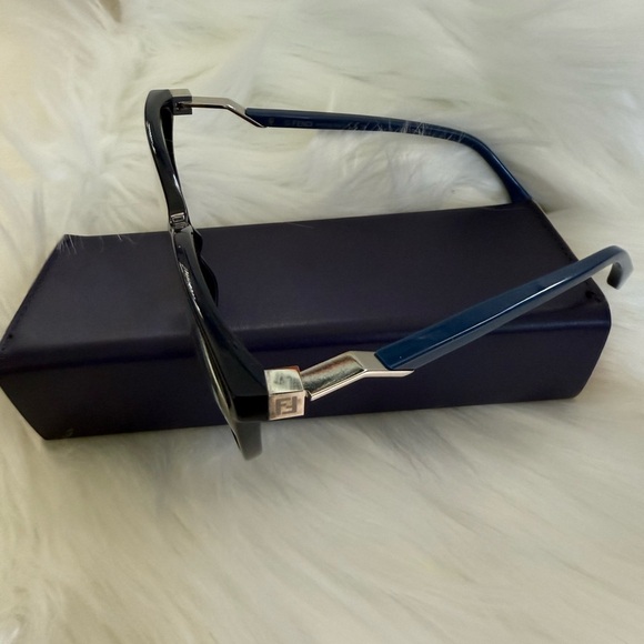 Fendi FF 0232 PJP Eyeglasses and Case | Blue Frame Made in Italy | Authenticated main image 7